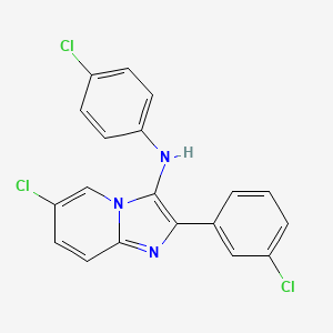 molecular formula C19H12Cl3N3 B11035691 6-chloro-2-(3-chlorophenyl)-N-(4-chlorophenyl)imidazo[1,2-a]pyridin-3-amine 