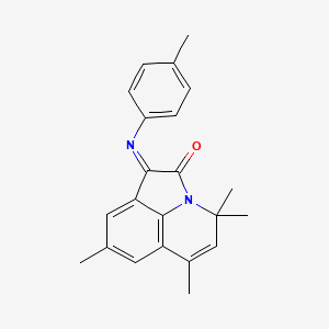 molecular formula C22H22N2O B11035699 (1E)-4,4,6,8-tetramethyl-1-[(4-methylphenyl)imino]-4H-pyrrolo[3,2,1-ij]quinolin-2(1H)-one 