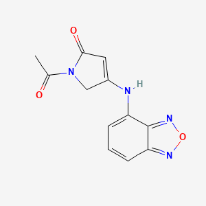 molecular formula C12H10N4O3 B11035704 1-acetyl-4-(2,1,3-benzoxadiazol-4-ylamino)-1,5-dihydro-2H-pyrrol-2-one 