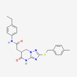 molecular formula C23H25N5O2S B11035719 N-(4-ethylphenyl)-2-{2-[(4-methylbenzyl)sulfanyl]-5-oxo-4,5,6,7-tetrahydro[1,2,4]triazolo[1,5-a]pyrimidin-6-yl}acetamide 