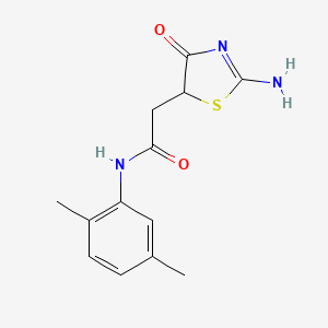 N-(2,5-dimethylphenyl)-2-(2-imino-4-oxo-1,3-thiazolidin-5-yl)acetamide