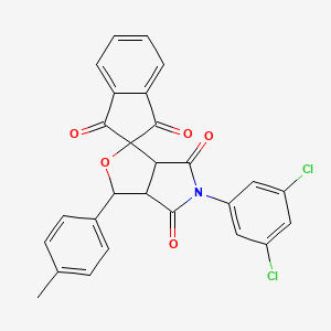 5-(3,5-dichlorophenyl)-3-(4-methylphenyl)-3a,6a-dihydrospiro[furo[3,4-c]pyrrole-1,2'-indene]-1',3',4,6(3H,5H)-tetrone