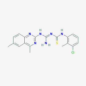 1-(3-chloro-2-methylphenyl)-3-[N-(4,6-dimethylquinazolin-2-yl)carbamimidoyl]thiourea