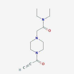 molecular formula C13H21N3O2 B11035760 N,N-Diethyl-2-(4-propioloylpiperazin-1-yl)acetamide 