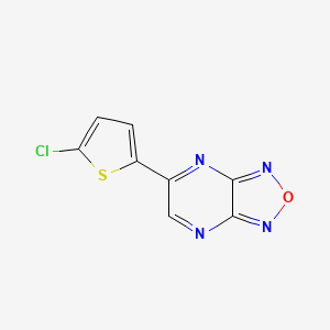 molecular formula C8H3ClN4OS B11035787 5-(5-Chloro-2-thienyl)[1,2,5]oxadiazolo[3,4-B]pyrazine 