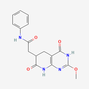 2-(2-methoxy-4,7-dioxo-3,4,5,6,7,8-hexahydropyrido[2,3-d]pyrimidin-6-yl)-N-phenylacetamide