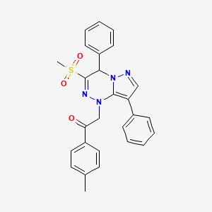 1-(4-methylphenyl)-2-[3-(methylsulfonyl)-4,8-diphenylpyrazolo[5,1-c][1,2,4]triazin-1(4H)-yl]ethanone