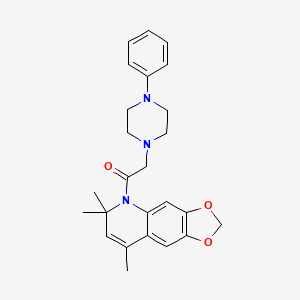 2-(4-phenylpiperazin-1-yl)-1-(6,6,8-trimethyl[1,3]dioxolo[4,5-g]quinolin-5(6H)-yl)ethanone