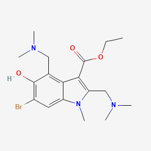 ethyl 6-bromo-2,4-bis[(dimethylamino)methyl]-5-hydroxy-1-methyl-1H-indole-3-carboxylate