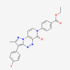 ethyl 4-[3-(4-fluorophenyl)-2-methyl-6-oxopyrazolo[5,1-c]pyrido[4,3-e][1,2,4]triazin-7(6H)-yl]benzoate