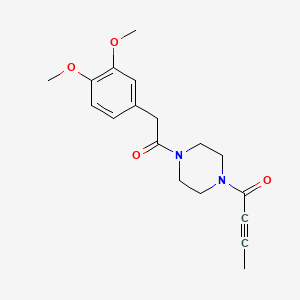 molecular formula C18H22N2O4 B11035855 1-{4-[2-(3,4-Dimethoxyphenyl)acetyl]piperazino}-2-butyn-1-one 