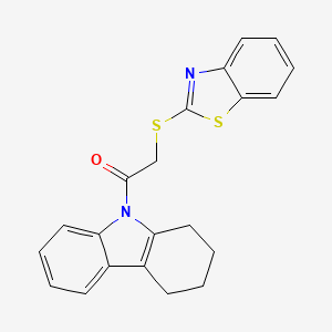 2-(1,3-benzothiazol-2-ylsulfanyl)-1-(1,2,3,4-tetrahydro-9H-carbazol-9-yl)ethanone