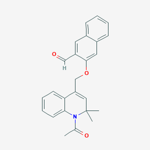 3-[(1-Acetyl-2,2-dimethyl-1,2-dihydro-4-quinolinyl)methoxy]-2-naphthaldehyde