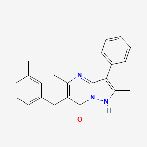 molecular formula C22H21N3O B11035889 2,5-dimethyl-6-(3-methylbenzyl)-3-phenylpyrazolo[1,5-a]pyrimidin-7(4H)-one 