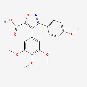 molecular formula C20H19NO7 B11035912 3-(4-Methoxyphenyl)-4-(3,4,5-trimethoxyphenyl)-5-isoxazolecarboxylic acid 