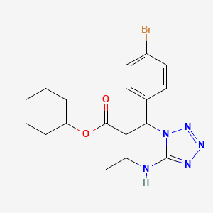 molecular formula C18H20BrN5O2 B11035920 Cyclohexyl 7-(4-bromophenyl)-5-methyl-4,7-dihydrotetrazolo[1,5-a]pyrimidine-6-carboxylate 