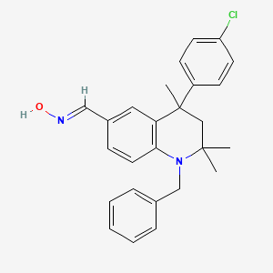 molecular formula C26H27ClN2O B11035949 1-Benzyl-4-(4-chlorophenyl)-2,2,4-trimethyl-1,2,3,4-tetrahydro-6-quinolinecarbaldehyde oxime 