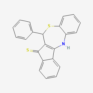 molecular formula C22H15NS2 B11035959 6-Phenyl-6,12-dihydro-7H-indeno[2,1-C][1,5]benzothiazepine-7-thione 