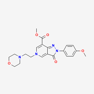 molecular formula C21H24N4O5 B11035970 methyl 2-(4-methoxyphenyl)-5-(2-morpholinoethyl)-3-oxo-3,5-dihydro-2H-pyrazolo[4,3-c]pyridine-7-carboxylate 