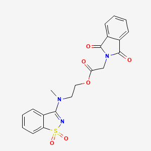 2-[(1,1-dioxido-1,2-benzothiazol-3-yl)(methyl)amino]ethyl (1,3-dioxo-1,3-dihydro-2H-isoindol-2-yl)acetate