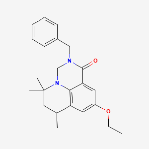 molecular formula C23H28N2O2 B11035980 2-benzyl-9-ethoxy-5,5,7-trimethyl-2,3,6,7-tetrahydro-1H,5H-pyrido[3,2,1-ij]quinazolin-1-one 