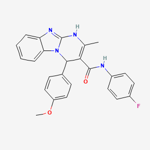 N-(4-fluorophenyl)-4-(4-methoxyphenyl)-2-methyl-1,4-dihydropyrimido[1,2-a]benzimidazole-3-carboxamide