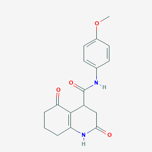 N-(4-methoxyphenyl)-2,5-dioxo-1,2,3,4,5,6,7,8-octahydroquinoline-4-carboxamide