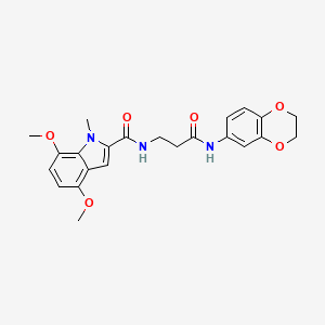 N-[3-(2,3-dihydro-1,4-benzodioxin-6-ylamino)-3-oxopropyl]-4,7-dimethoxy-1-methyl-1H-indole-2-carboxamide