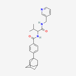 N-{3-methyl-1-oxo-1-[(pyridin-3-ylmethyl)amino]butan-2-yl}-4-(tricyclo[3.3.1.1~3,7~]dec-1-yl)benzamide