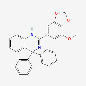 2-(7-Methoxy-1,3-benzodioxol-5-yl)-4,4-diphenyl-3,4-dihydroquinazoline