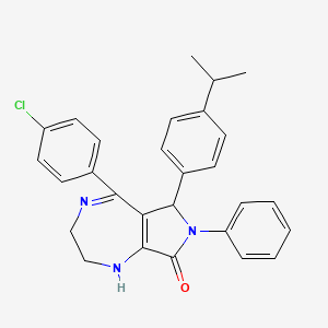 5-(4-chlorophenyl)-7-phenyl-6-[4-(propan-2-yl)phenyl]-2,3,6,7-tetrahydropyrrolo[3,4-e][1,4]diazepin-8(1H)-one