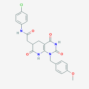 N-(4-chlorophenyl)-2-[1-(4-methoxybenzyl)-2,4,7-trioxo-1,2,3,4,5,6,7,8-octahydropyrido[2,3-d]pyrimidin-6-yl]acetamide