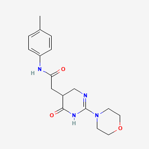 molecular formula C17H22N4O3 B11036122 N-(4-methylphenyl)-2-[2-(morpholin-4-yl)-4-oxo-1,4,5,6-tetrahydropyrimidin-5-yl]acetamide 