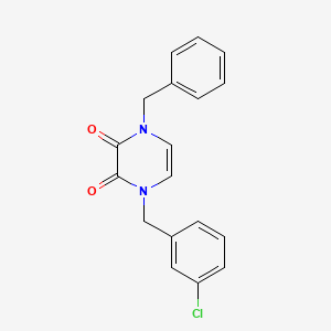 1-Benzyl-4-[(3-chlorophenyl)methyl]-1,2,3,4-tetrahydropyrazine-2,3-dione