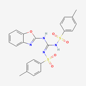 molecular formula C22H20N4O5S2 B11036183 N-[(Z)-(1,3-benzoxazol-2-ylamino){[(4-methylphenyl)sulfonyl]amino}methylidene]-4-methylbenzenesulfonamide 