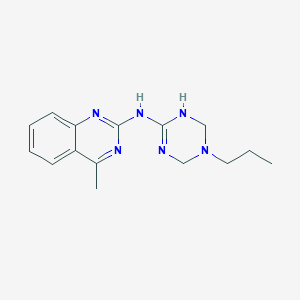 4-methyl-N-(5-propyl-1,4,5,6-tetrahydro-1,3,5-triazin-2-yl)quinazolin-2-amine