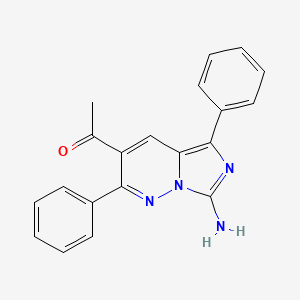 1-(7-Amino-2,5-diphenylimidazo[1,5-b]pyridazin-3-yl)ethanone