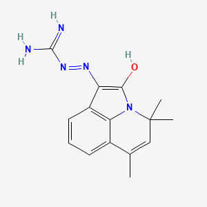 (2E)-2-(4,4,6-trimethyl-2-oxo-4H-pyrrolo[3,2,1-ij]quinolin-1(2H)-ylidene)hydrazinecarboximidamide