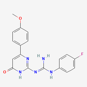 1-(4-Fluorophenyl)-3-[4-hydroxy-6-(4-methoxyphenyl)pyrimidin-2-yl]guanidine