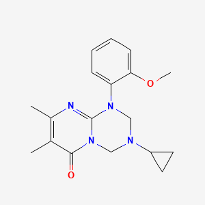 3-cyclopropyl-1-(2-methoxyphenyl)-7,8-dimethyl-1,2,3,4-tetrahydro-6H-pyrimido[1,2-a][1,3,5]triazin-6-one