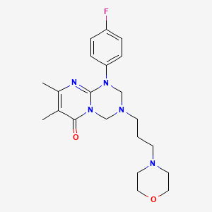 1-(4-fluorophenyl)-7,8-dimethyl-3-(3-morpholinopropyl)-1,2,3,4-tetrahydro-6H-pyrimido[1,2-a][1,3,5]triazin-6-one