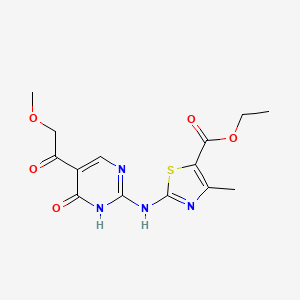 Ethyl 2-{[5-(methoxyacetyl)-6-oxo-1,6-dihydropyrimidin-2-yl]amino}-4-methyl-1,3-thiazole-5-carboxylate