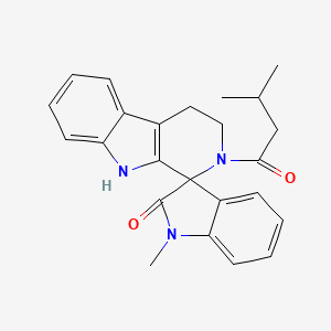 1'-methyl-2-(3-methylbutanoyl)-2,3,4,9-tetrahydrospiro[beta-carboline-1,3'-indol]-2'(1'H)-one