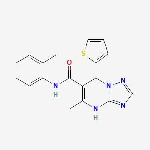 molecular formula C18H17N5OS B11036298 5-methyl-N-(2-methylphenyl)-7-(2-thienyl)-4,7-dihydro[1,2,4]triazolo[1,5-a]pyrimidine-6-carboxamide 