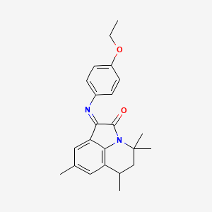 molecular formula C23H26N2O2 B11036356 (1E)-1-[(4-ethoxyphenyl)imino]-4,4,6,8-tetramethyl-5,6-dihydro-4H-pyrrolo[3,2,1-ij]quinolin-2(1H)-one 