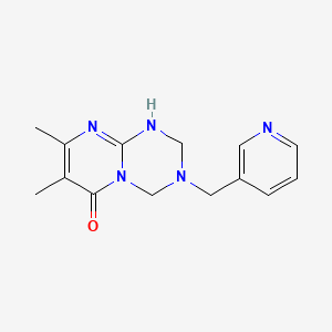 7,8-dimethyl-3-(3-pyridylmethyl)-1,2,3,4-tetrahydro-6H-pyrimido[1,2-a][1,3,5]triazin-6-one