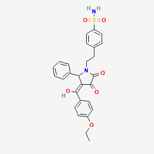 4-(2-{3-[(4-ethoxyphenyl)carbonyl]-4-hydroxy-5-oxo-2-phenyl-2,5-dihydro-1H-pyrrol-1-yl}ethyl)benzenesulfonamide