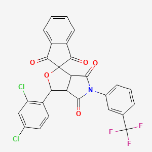 3-(2,4-dichlorophenyl)-5-[3-(trifluoromethyl)phenyl]-3a,6a-dihydrospiro[furo[3,4-c]pyrrole-1,2'-indene]-1',3',4,6(3H,5H)-tetrone