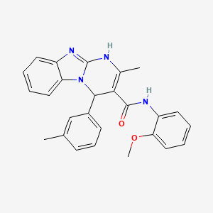 N-(2-methoxyphenyl)-2-methyl-4-(3-methylphenyl)-1,4-dihydropyrimido[1,2-a]benzimidazole-3-carboxamide