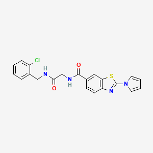 N-{2-[(2-chlorobenzyl)amino]-2-oxoethyl}-2-(1H-pyrrol-1-yl)-1,3-benzothiazole-6-carboxamide